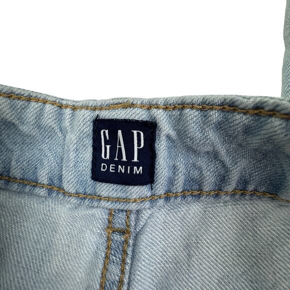 Gap Light Wash Soft Flexible Denim Wide Leg Button Fly Jeans Women's Size 24 P - Picture 5 of 8